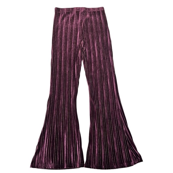 Wild Fable Women’s Ribbed Velvet Flare Pants Purple Size Medium - Picture 6 of 7